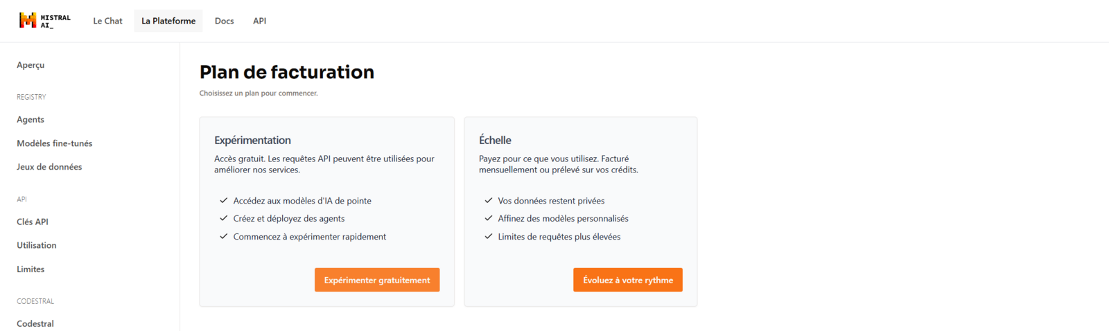 Mistral Expérimentation