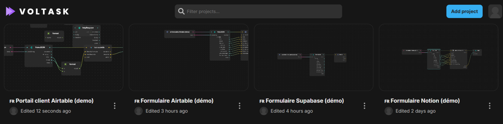 Voltask projects