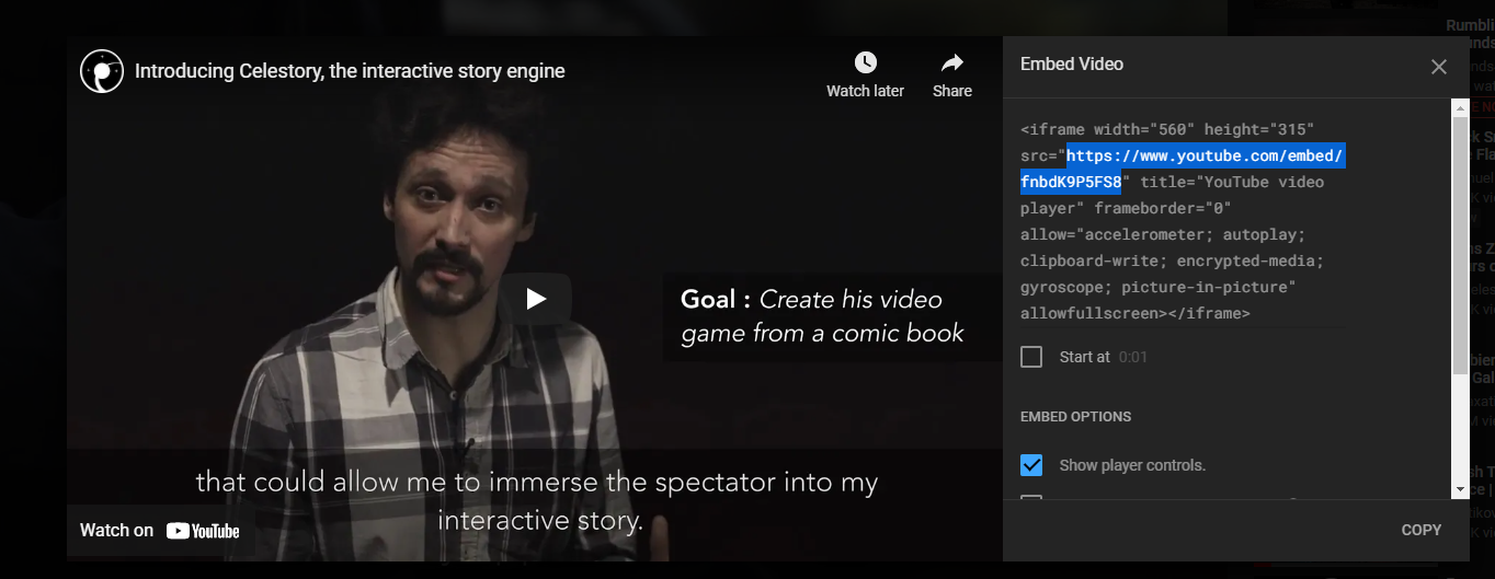 Youtube iframe code