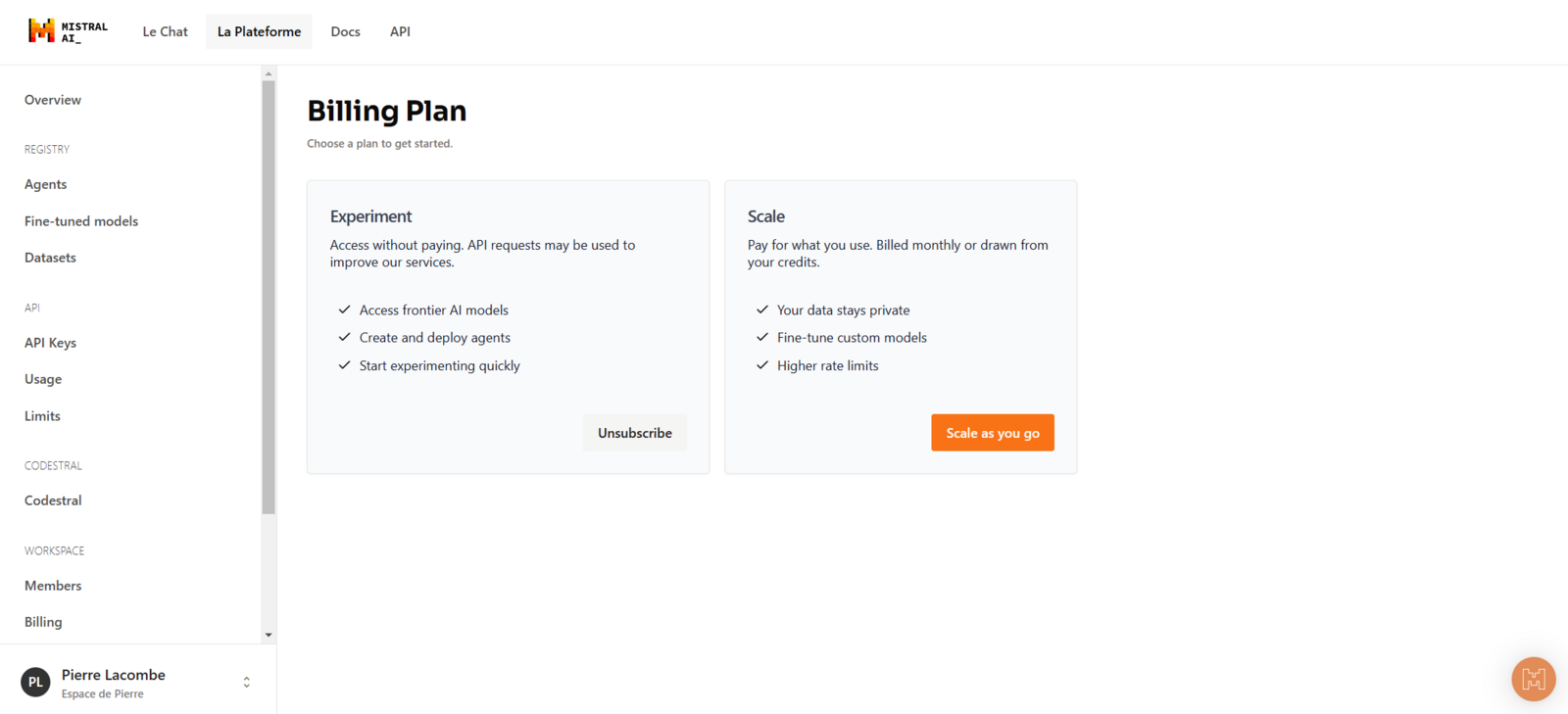 Voltask menu