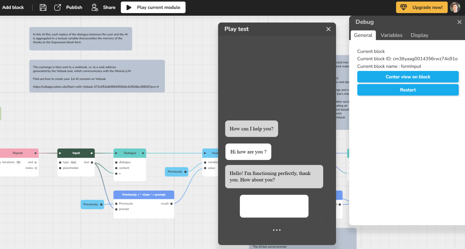 Play test AI bot