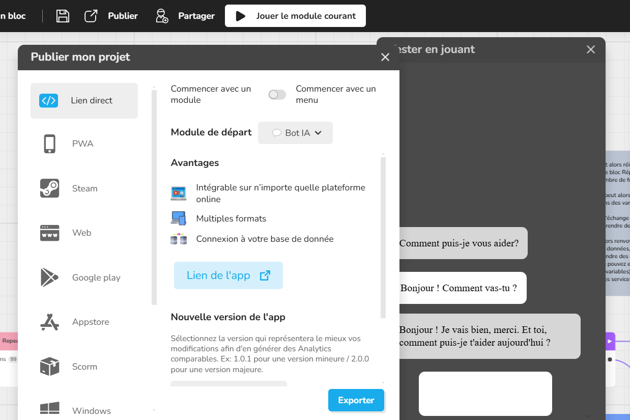 Creator publish link