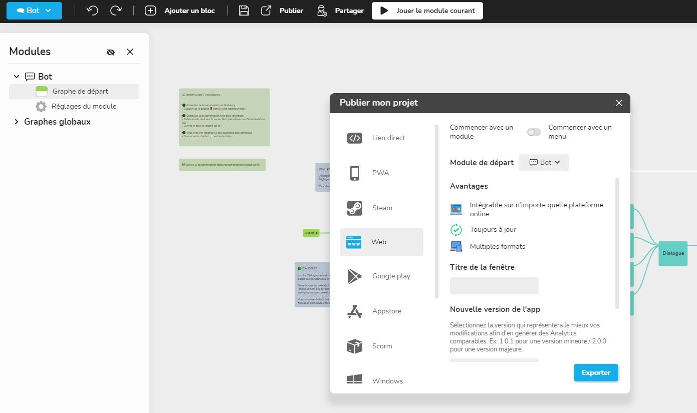 Exporter en HTML5